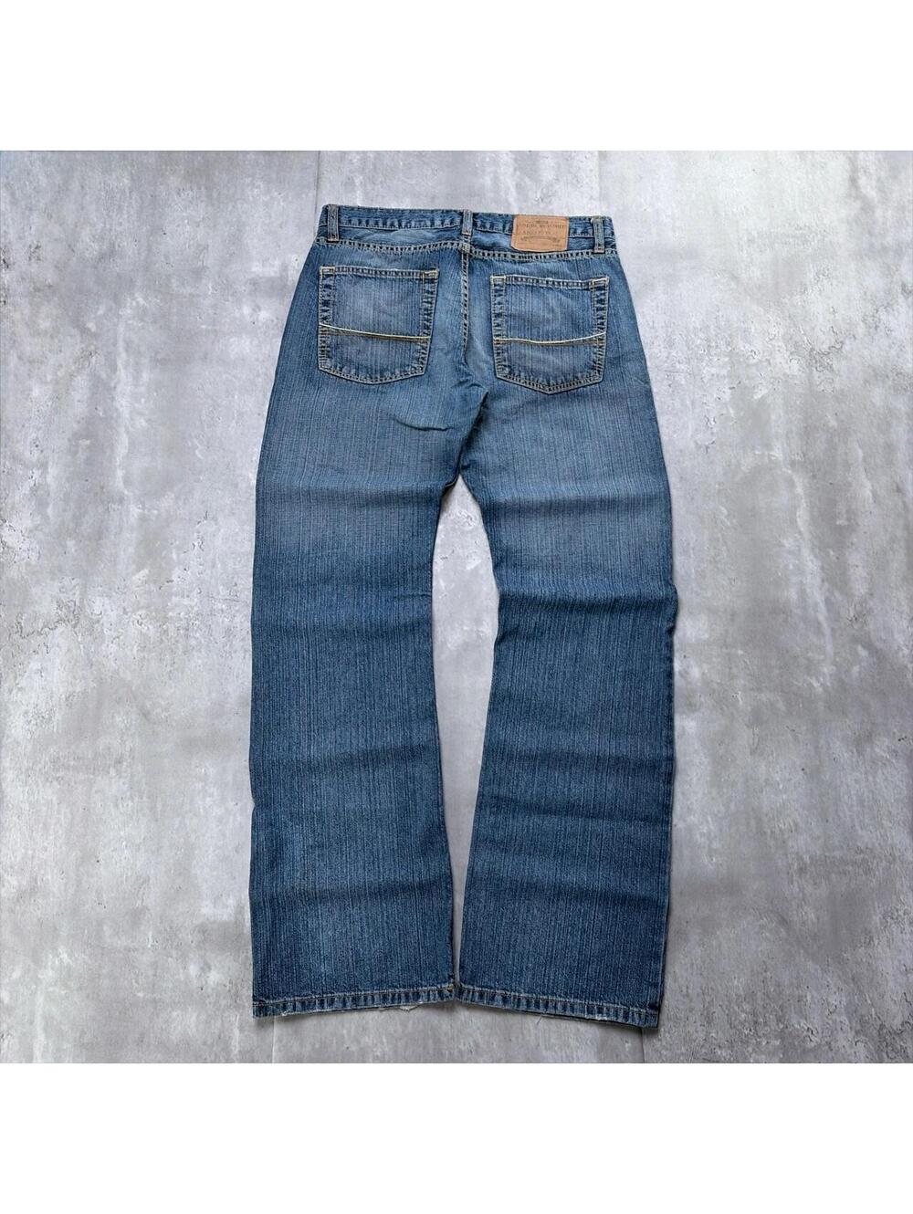 Y2K Blue Abercrombie & Fitch Grunge Bootcut Denim Jeans